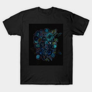 Black Panther Art - Flower Bouquet with Glowing Edges 12 T-Shirt